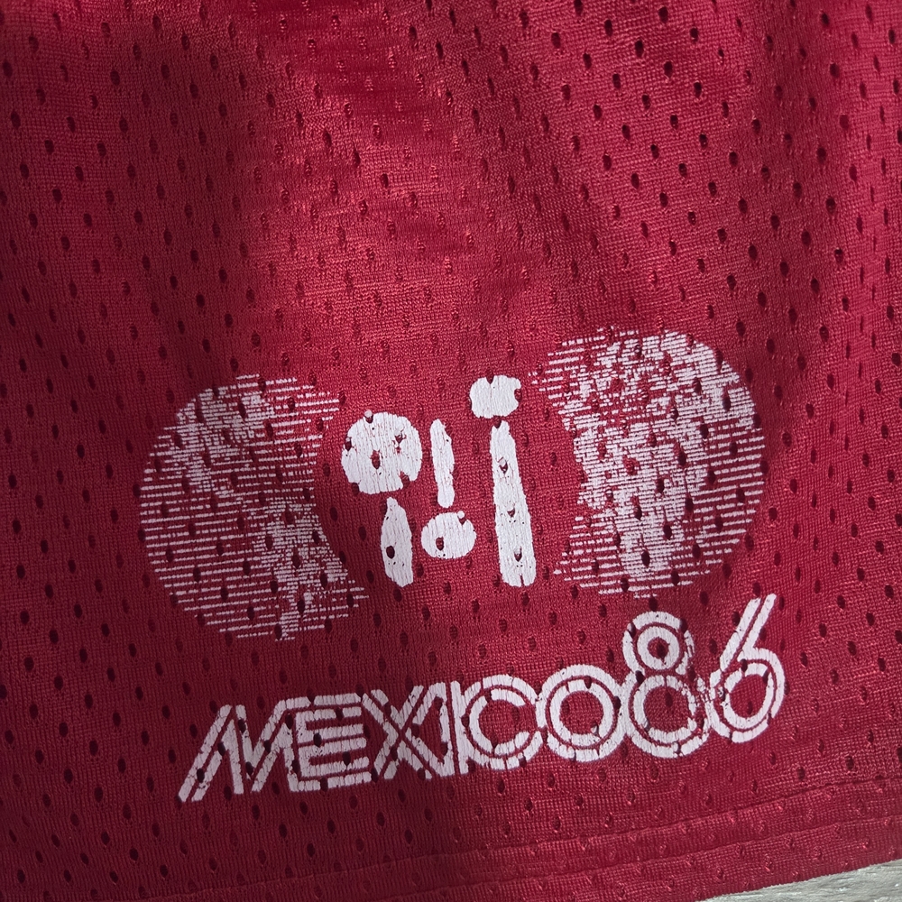 AndAfterThat Mexico World Cup 86 Shorts (RED, Sz. L)